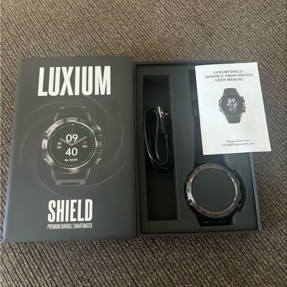 Luxium Shield Black Smartwatch